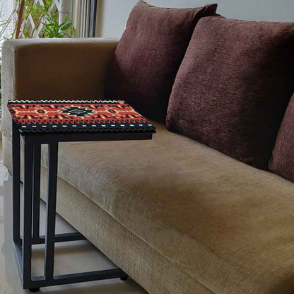 C SideTable For Sofa - Brown Mexican Pattern Nutcase