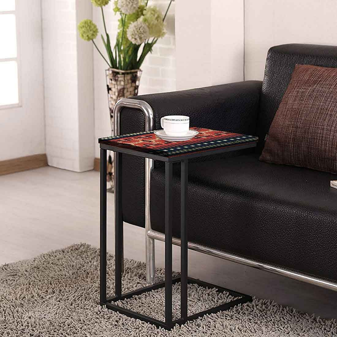 C SideTable For Sofa - Brown Mexican Pattern Nutcase