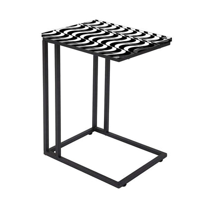 Designer High-field C Table -White Black Waves Nutcase