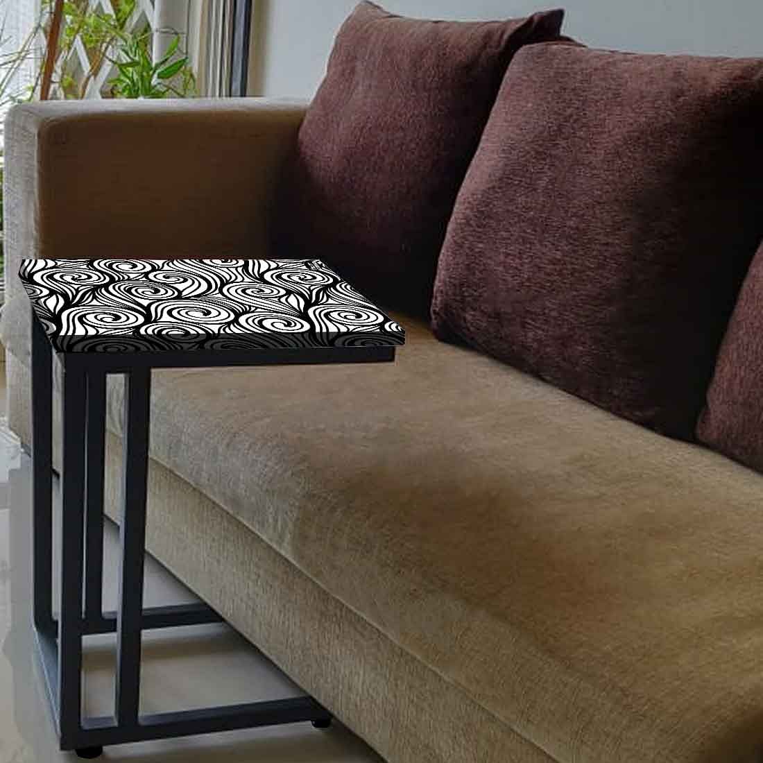 C Shaped Laptop Table For Sofa -Waves Pattern Nutcase
