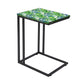 Black Metal C Table for Sofa - Green Leaf Nutcase