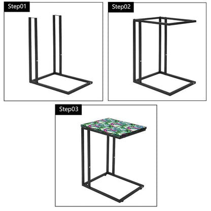 Latest Black Metal C Table - Green Banana Leaf Nutcase