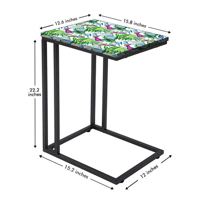 New Black Metal C Table - Green Purple Leaf Nutcase