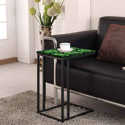 Small Metal C Table For Sofa - Green Tropical Nutcase