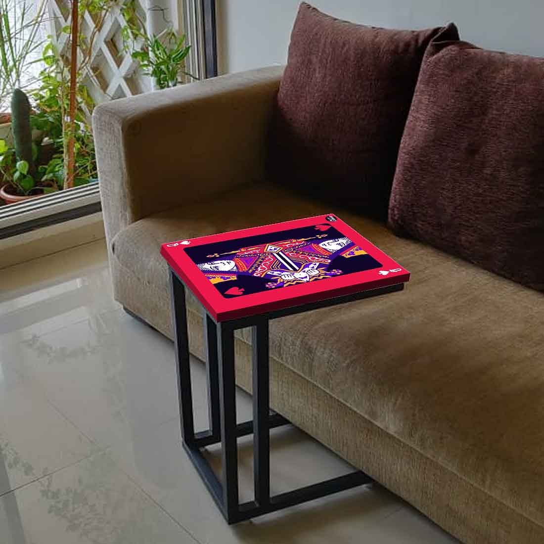 Modern Designer Metal C Table - Queen (Pink) Nutcase