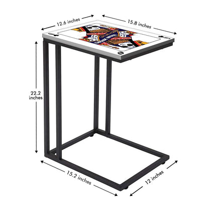 White Metal C Table For Sofa  - Queen Nutcase