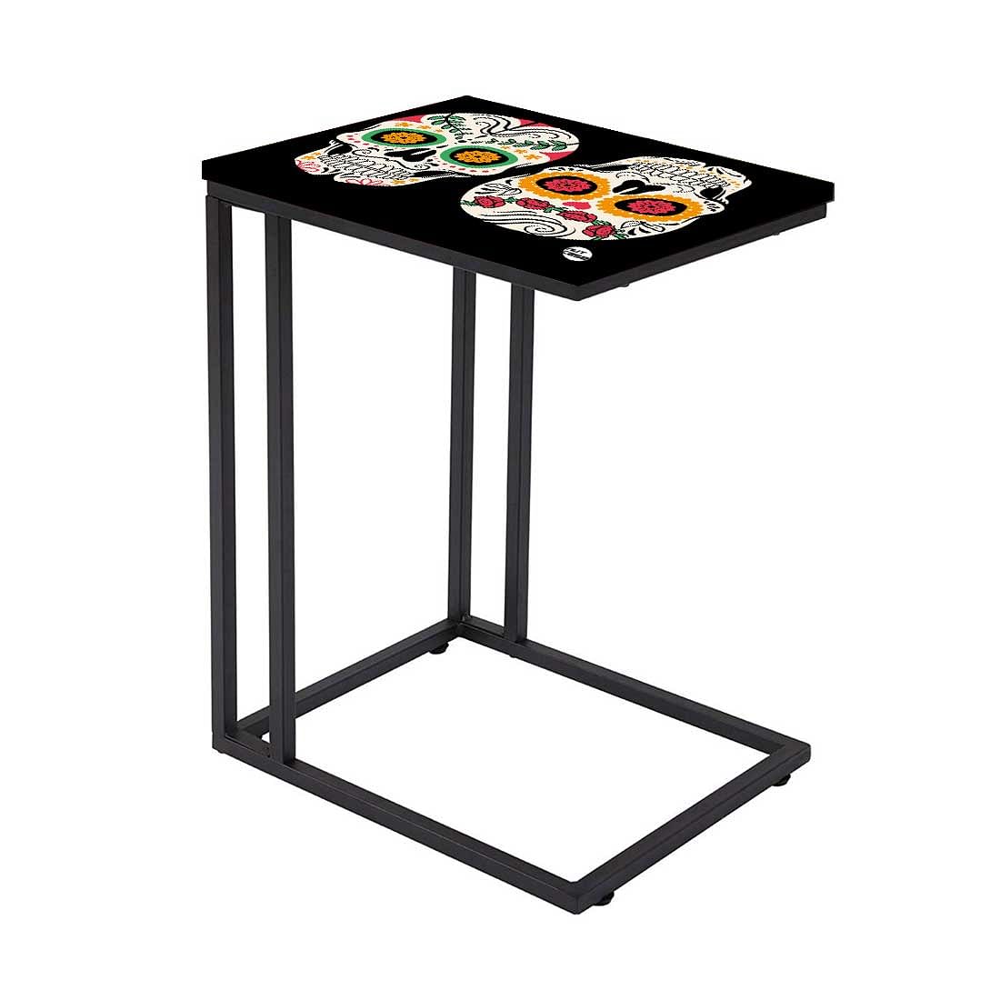 Beautiful C Shaped Side Table -  Skull Nutcase