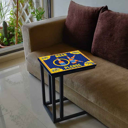 C Shaped End Table For Sofa - Beer Please Nutcase