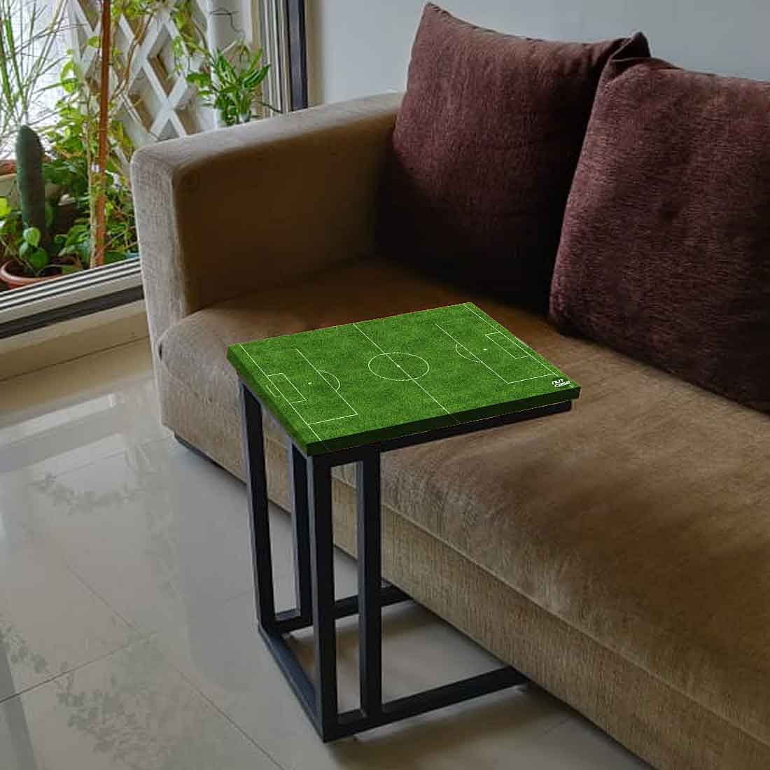 Small C Shaped Table For Sofa - Football Pitch Nutcase