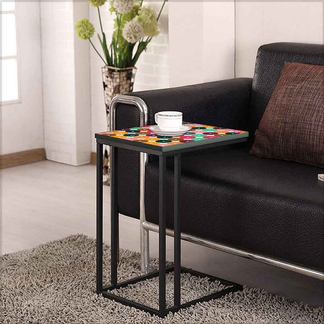 C End-Table Table For Sofa - Circle Code Pattern Nutcase