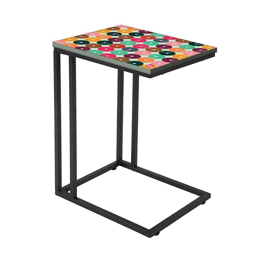 C End-Table Table For Sofa - Circle Code Pattern Nutcase