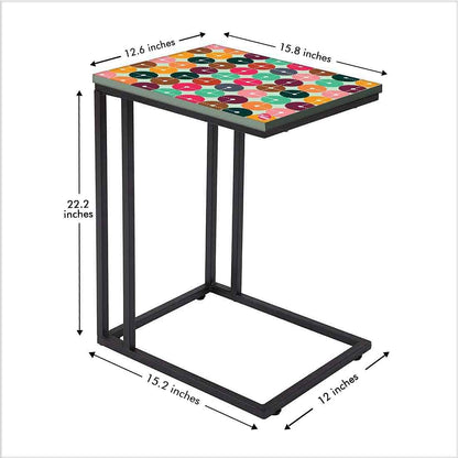 C End-Table Table For Sofa - Circle Code Pattern Nutcase