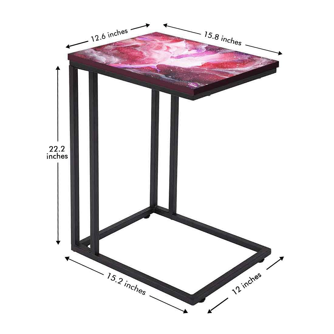 Beautiful Sofa Side C Table - Space Pink Watercolor Nutcase