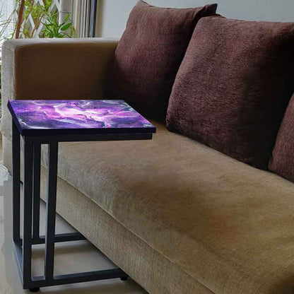 C  End-Table For Sofa - Dark Purple Watercolor Nutcase