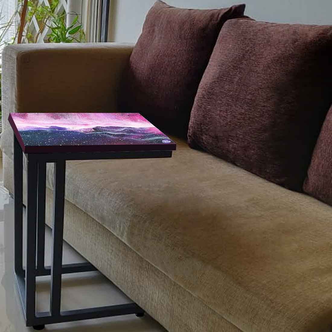 Latest C Shaped End Table - Space Colorful Watercolor Nutcase