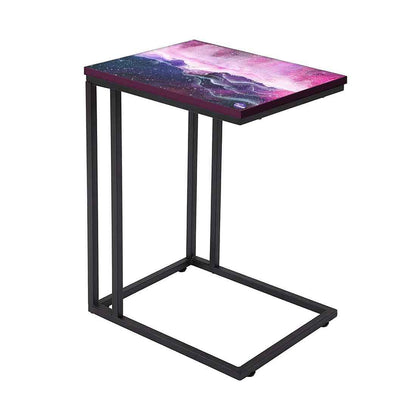 Latest C Shaped End Table - Space Colorful Watercolor Nutcase