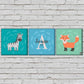 Personalized Nursery Wall Art  -Zebra and Fox Nutcase