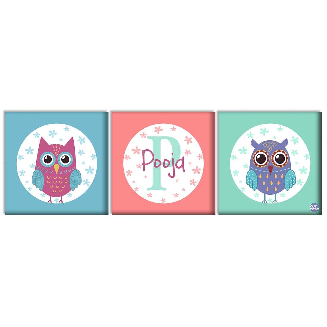 Custom Nursery Wall Art -  Cute Owl Nutcase