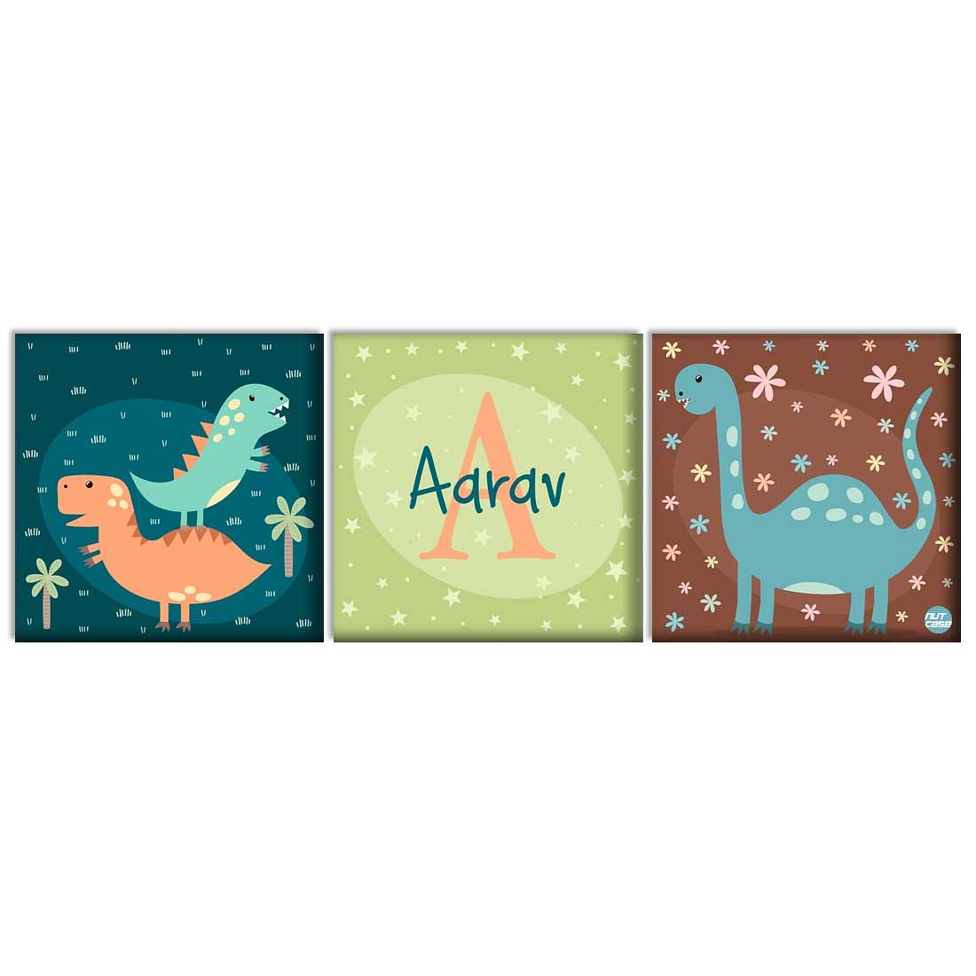 Personalized Nursery Wall Art  -Dinosaur Nutcase