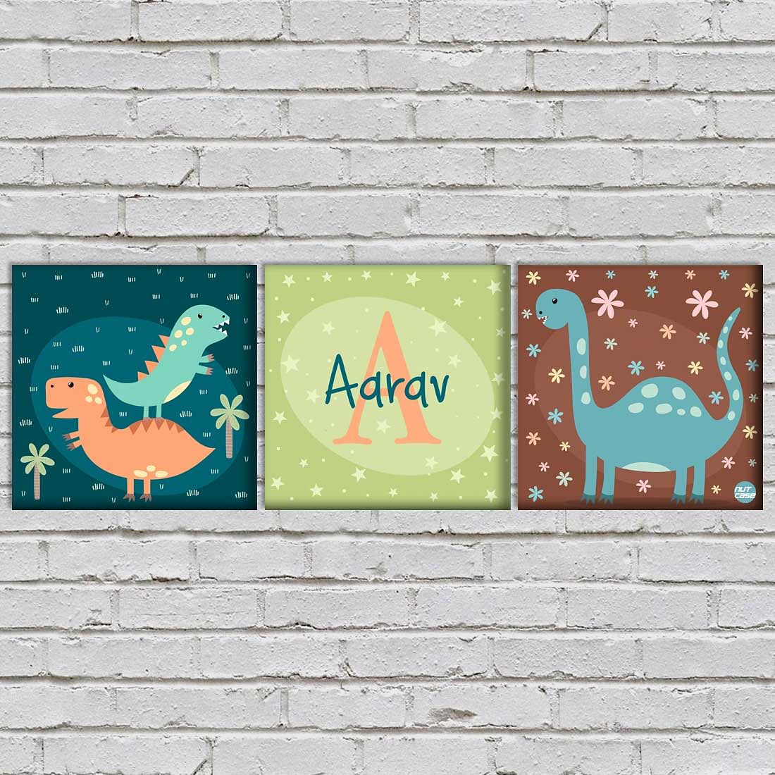 Personalized Nursery Wall Art  -Dinosaur Nutcase
