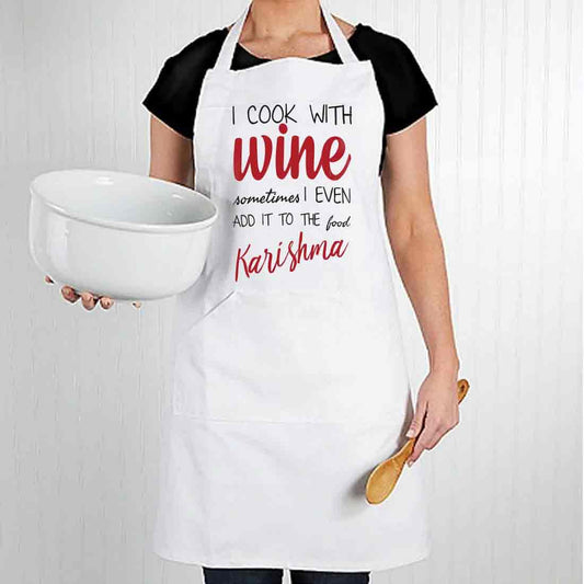 Personalised Cooking Apron for Adults Baking and Cooking - Wine Nutcase