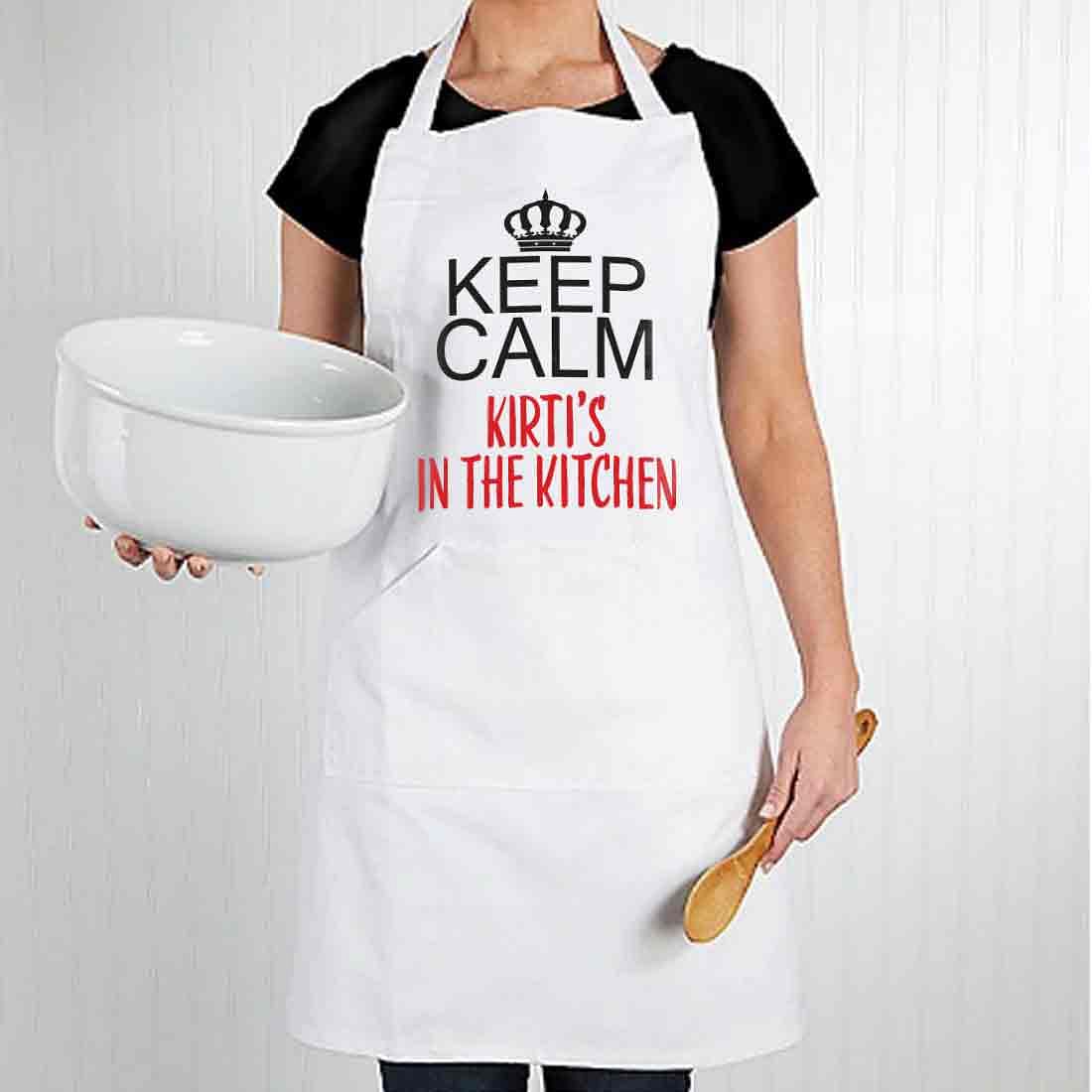 Best Apron Customised With Name for Women  - Keep Calm Nutcase