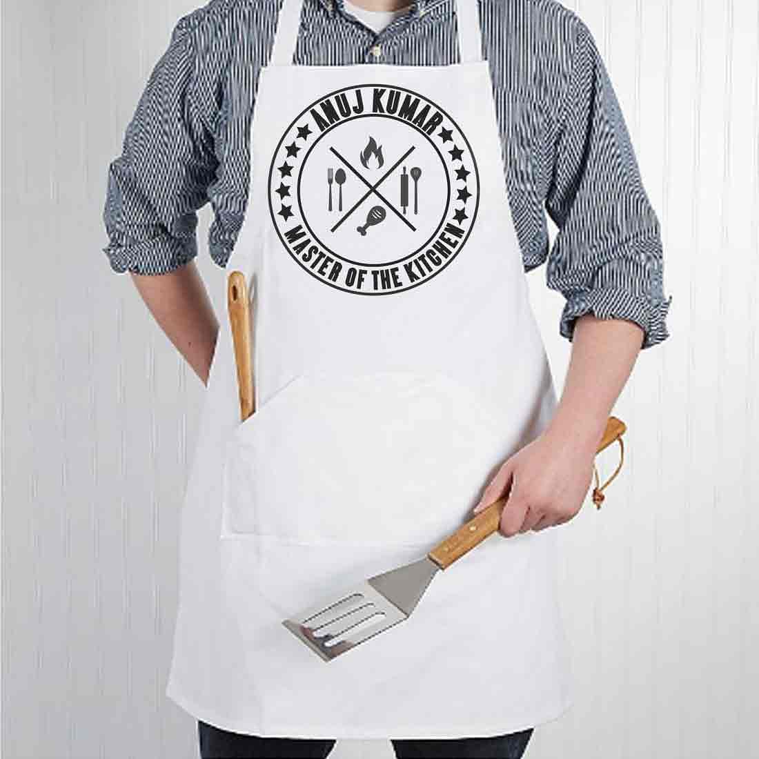Custom Made Kitchen Apron for Mens Baking - Kitchen Master Nutcase