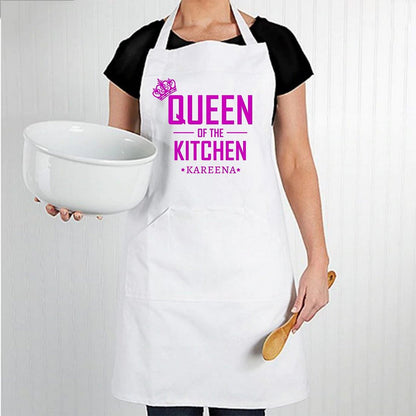 Personalized Womens Aprons for Women - Queen of the Kitchen Nutcase