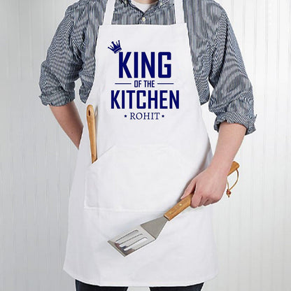 Customized Mens Aprons With Pockets for Kitchen - King Nutcase