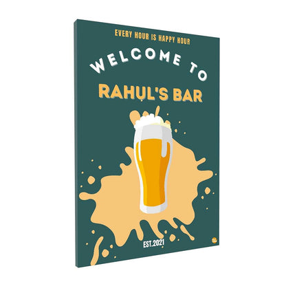 Personalized Bar Wall Decor Ideas Beer Posters-Happy Hour Nutcase