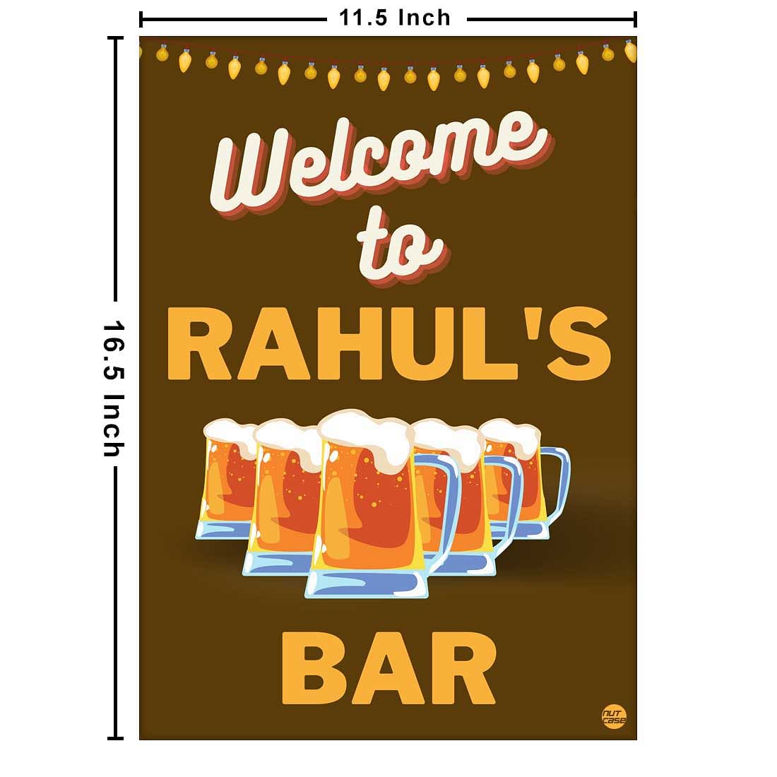 Customized Bar Sign for Home Beer Wall Art for Restaurants Bars Nutcase