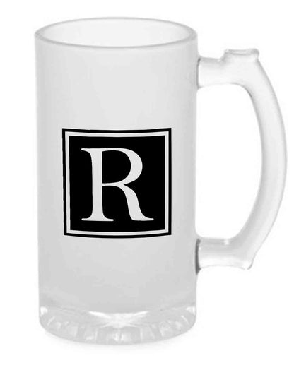 Personalized Creative Beer Mug- 473 ML - Add Your Name -  Monogram Nutcase