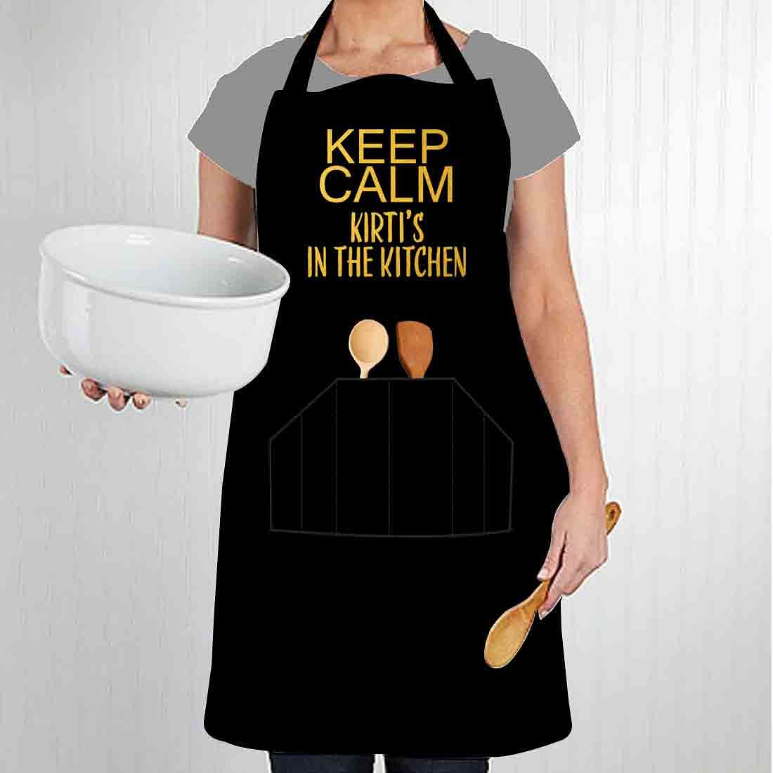 Personalized Aprons for Her Cooking With Name - Keep Calm Nutcase