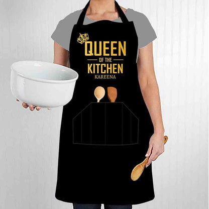 Custom Cooking Apron for Women With Name - Queen Nutcase