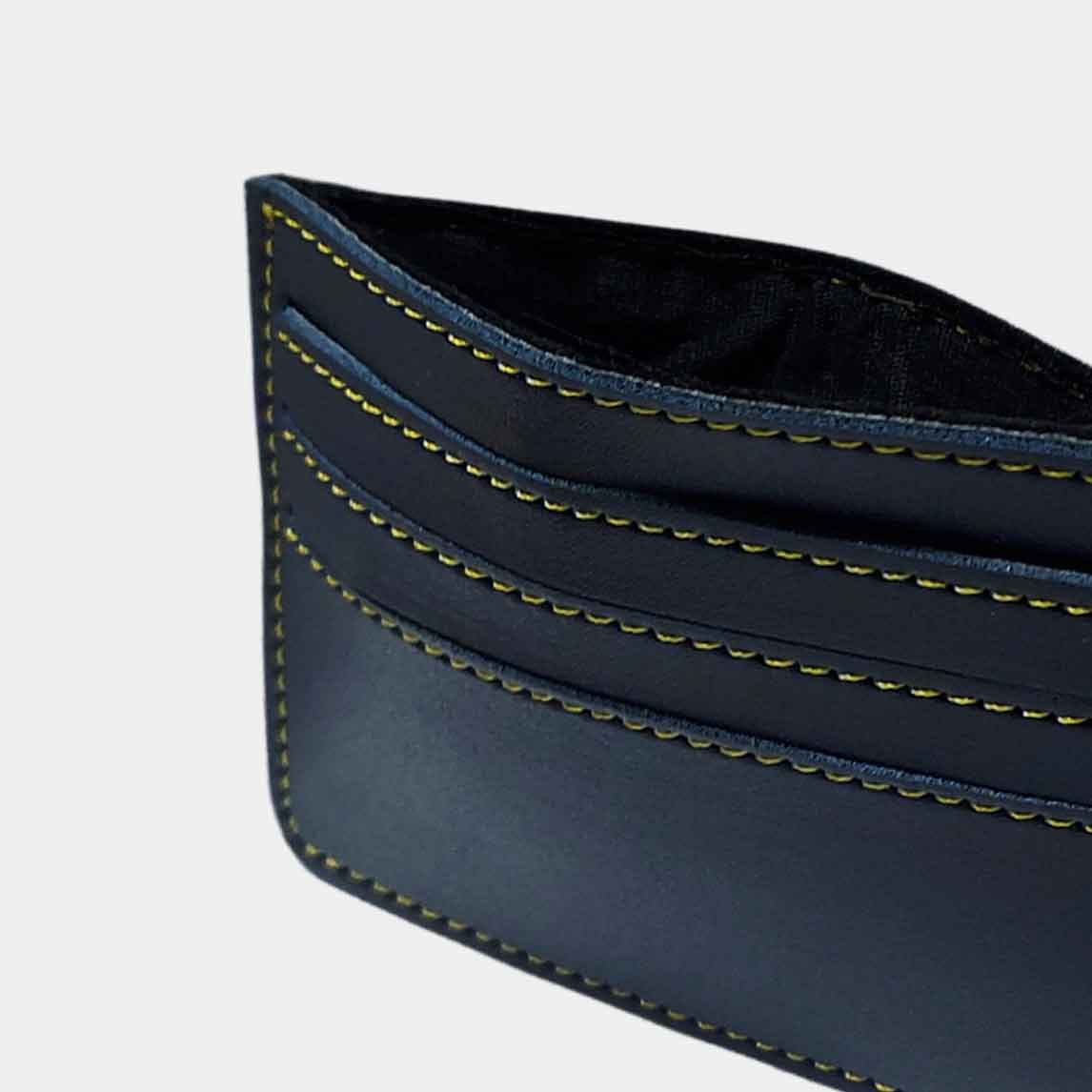 Personalised Credit Card Wallet Holder With Add Initials - Black Nutcase