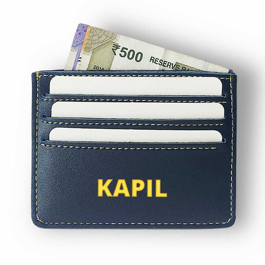 Personalized Credit Card Wallet Holder for Mens - Add Name Nutcase
