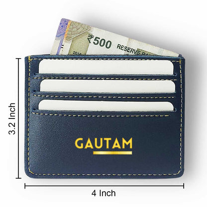Personalised Visiting Card Holder for Men Black - Add Name Nutcase
