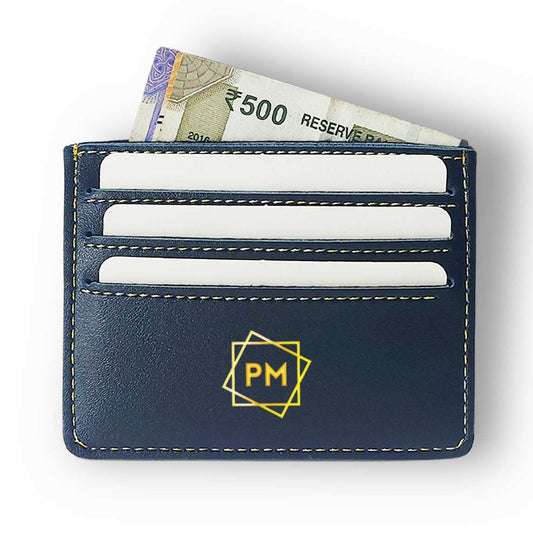 Customized Credit Card Organizer Wallet Holder for Men - Initials Nutcase