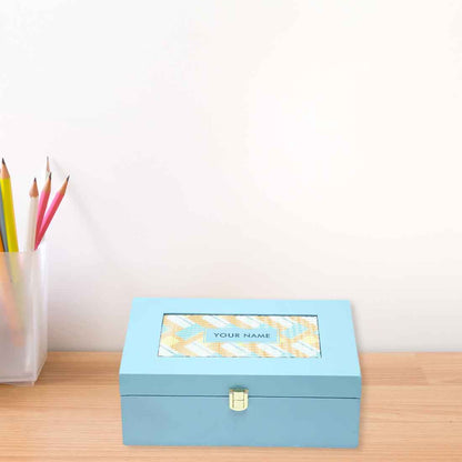 Personalised Jewellery Box for Women Gifting Add Your Name - Stripe