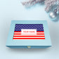 Personalised Gift Boxes for Men Vegan Leather Your Name -  American Flag