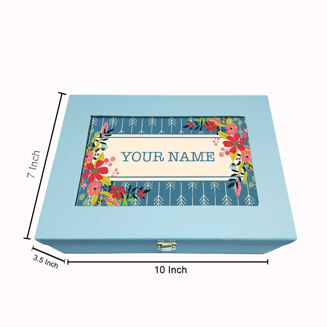 Customized Jewelry Box for Birthday Gift Women Vegan Leather - Flower