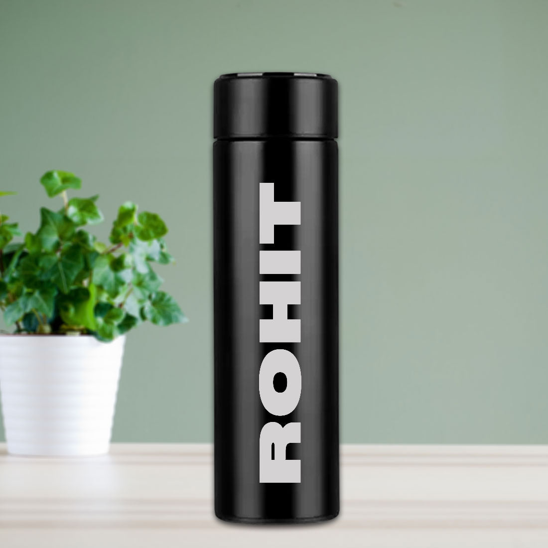 Personalised Thermos Flask for Tea Coffee with Temperature Display- Red