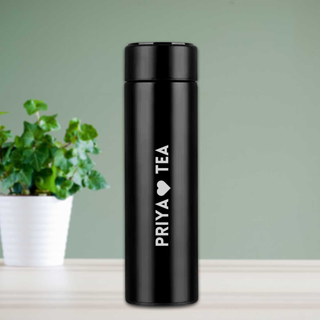 Thermos Bottle for Coffee Flask with LED Display Engraved - TEA