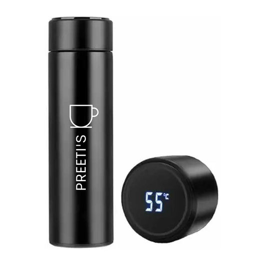 Personalised Thermos Flask for Tea with Temperature Display - Tea Cup