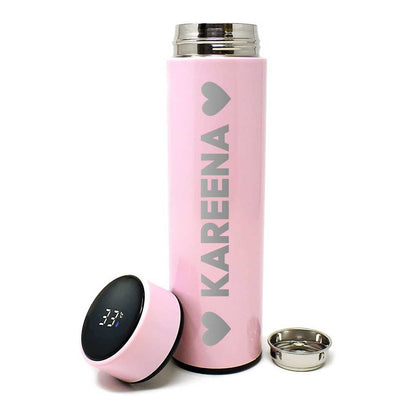 Personalized Hot Thermos for Tea Coffee Flask For Girls - Hearts