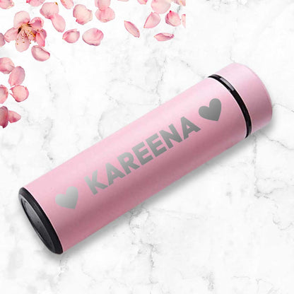 Personalized Hot Thermos for Tea Coffee Flask For Girls - Hearts