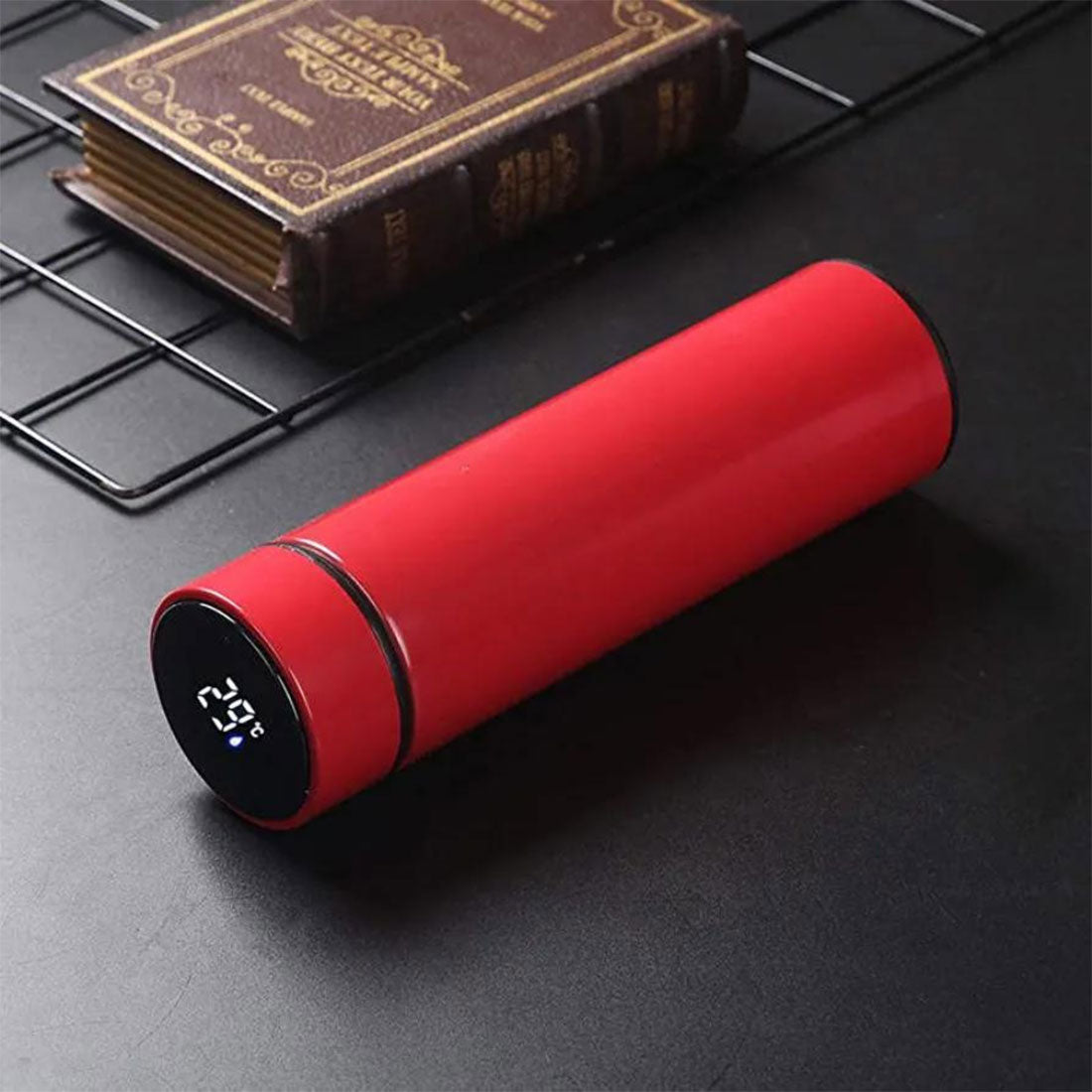 Personalised Thermos Flask for Tea Coffee with Temperature Display- Red