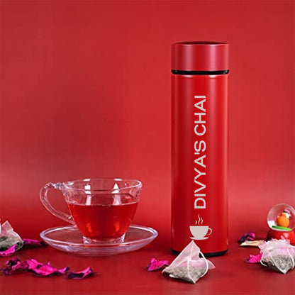 Personalized Flasks for Chai Flask With Temperature Display - Tea Lovers