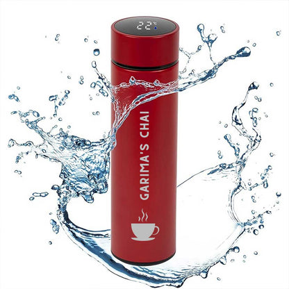 Engraved Custom Thermos Flask Stainless Steel With Temperature Display - Cup