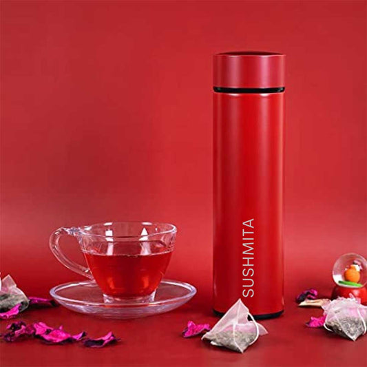 Engraved Customized Thermos Flask Stainless Steel With Temperature Display - Cup